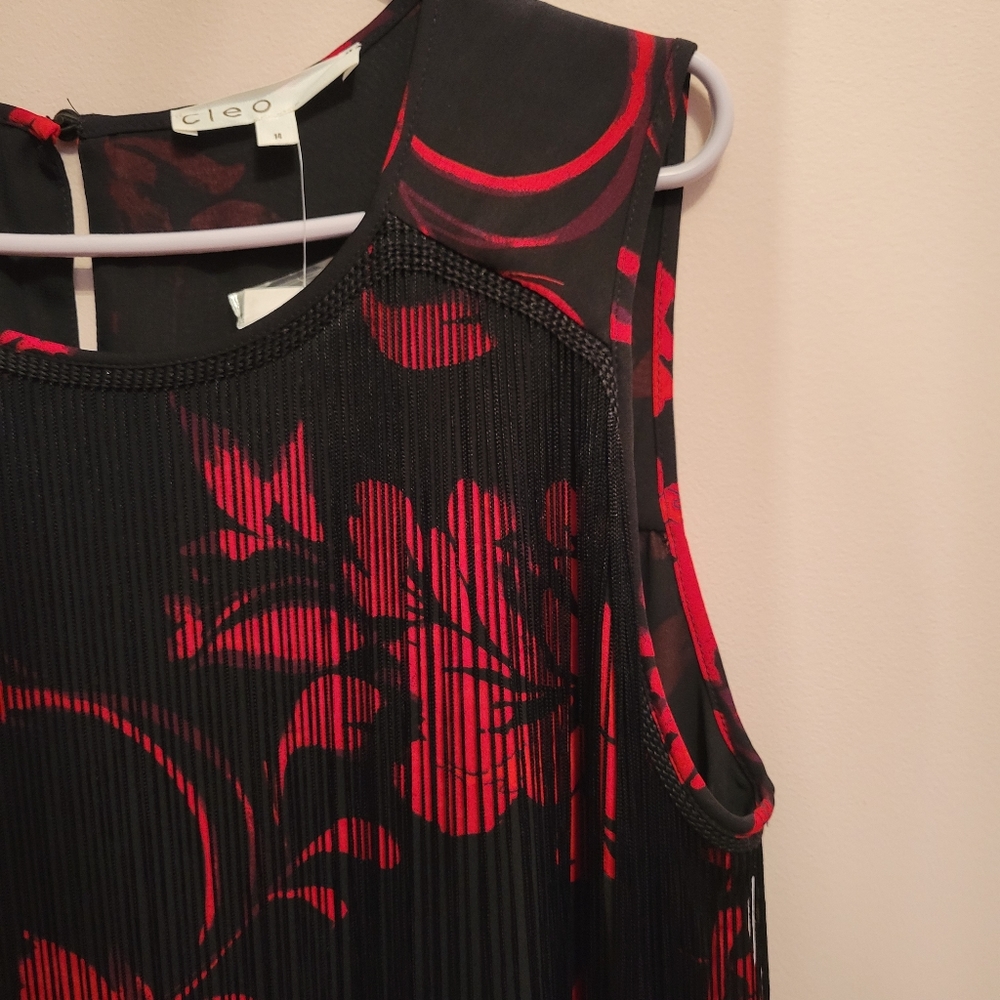 NWT Cleo red and black dress